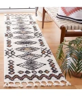 Safavieh Moroccan Tassel Ivory / Orange MRT105 2 ft. 2 in. X 9 ft. Runner Rug