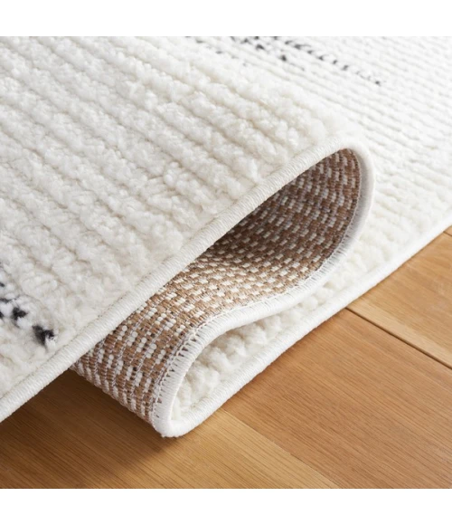 Safavieh Moroccan Tassel Ivory / Black MRT107 2 ft. 2 in. X 9 ft. Runner Rug