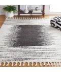 Safavieh Moroccan Tassel Ivory / Black MRT107 4 ft. 5 in. X 6 ft. 5 in. Rectangle Rug