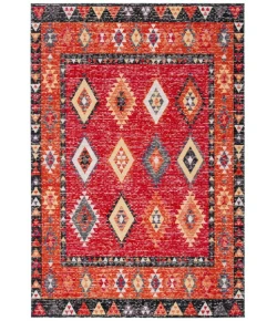 Safavieh Montage  Red / Black MTG201 3 ft. X 5 ft. Rectangle Rug