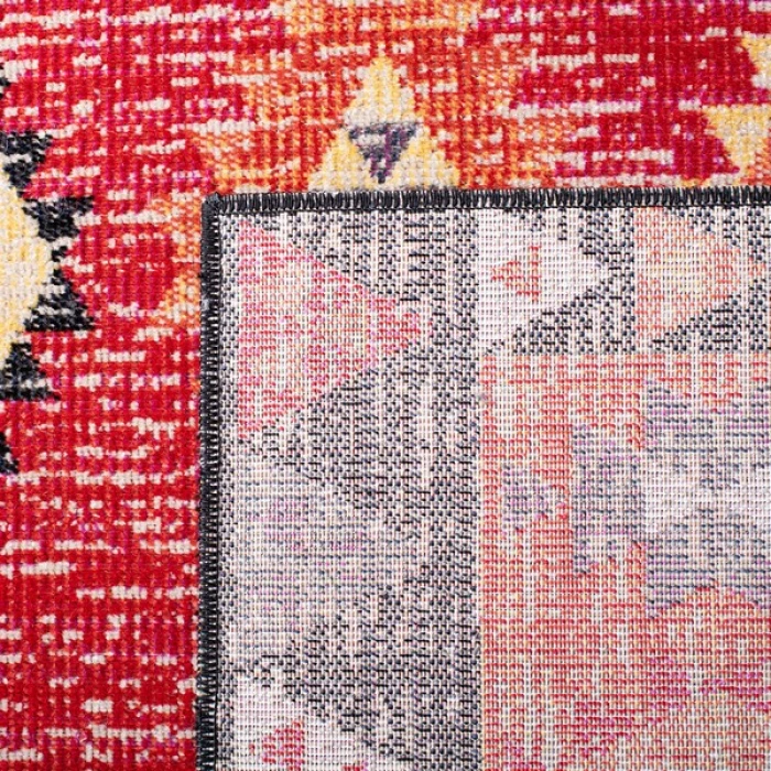 Safavieh Montage  Red / Black MTG201 2 ft. 3 in. X 8 ft. Runner Rug