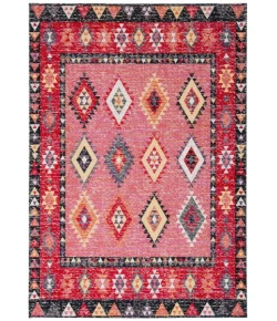Safavieh Montage  Pink / Black MTG201 5 ft. 1 in. X 7 ft. 6 in. Rectangle Rug