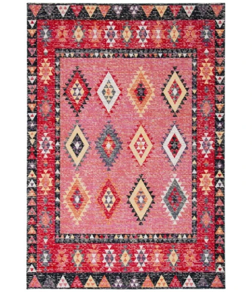 Safavieh Montage  Pink / Black MTG201 5 ft. 1 in. X 7 ft. 6 in. Rectangle Rug