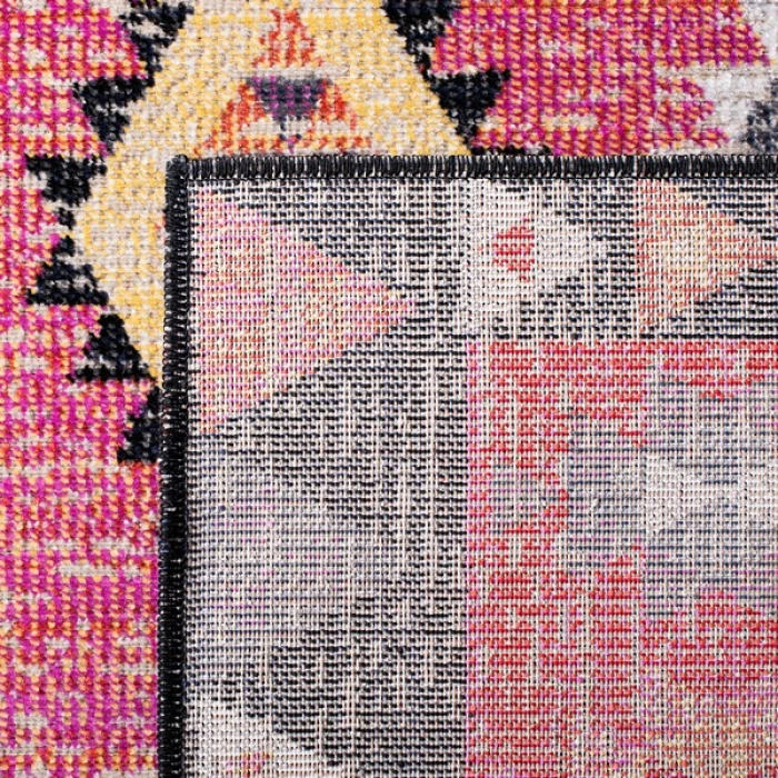 Safavieh Montage  Pink / Black MTG201 2 ft. 3 in. X 8 ft. Runner Rug