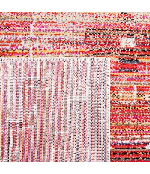 Safavieh Montage  Rust / Ivory MTG241 6 ft. 7 in. X 6 ft. 7 in. Square Rug