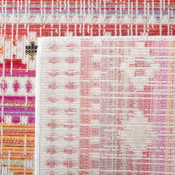 Safavieh Montage  Red / Fuchsia MTG271 6 ft. 7 in. X 6 ft. 7 in. Square Rug
