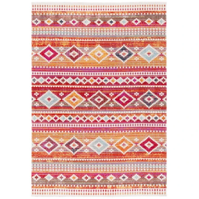 Safavieh Montage  Red / Fuchsia MTG272 6 ft. X 9 ft. Rectangle Rug