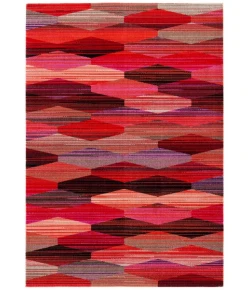 Safavieh Montage  Red / Fuchsia MTG301 5 ft. 1 in. X 7 ft. 6 in. Rectangle Rug