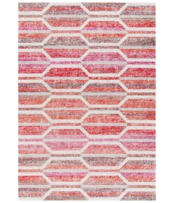 Safavieh Montage  Red / Ivory MTG481 5 ft. 1 in. X 7 ft. 6 in. Rectangle Rug