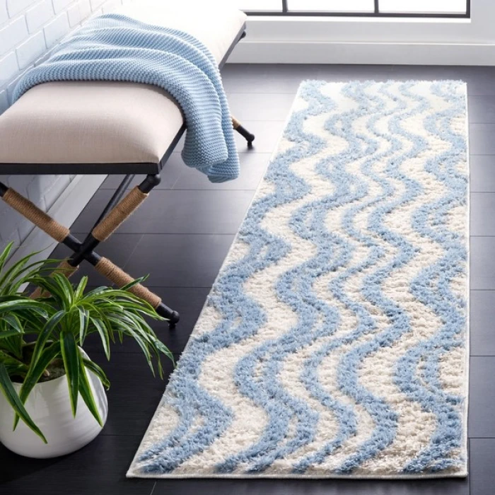 Safavieh Norway Blue / Ivory NOR210 2 ft. 2 in. X 8 ft. Runner Rug