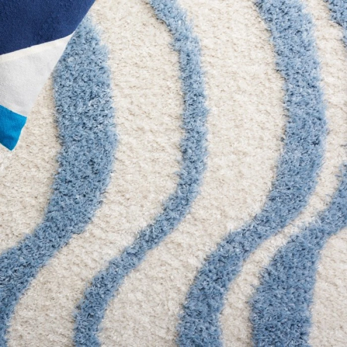 Safavieh Norway Blue / Ivory NOR210 6 ft. 7 in. X 6 ft. 7 in. Square Rug