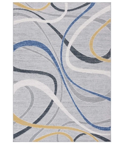 Safavieh Odyssey Grey / Blue Gold ODY812 9 ft. X 12 ft. Rectangle Rug