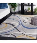 Safavieh Odyssey Grey / Blue Gold ODY812 9 ft. X 12 ft. Rectangle Rug