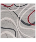 Safavieh Odyssey Grey / Red Ivory ODY812 6 ft. 7 in. X 6 ft. 7 in. Square Rug