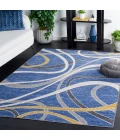 Safavieh Odyssey Blue / Gold Ivory ODY812 5 ft. 3 in. X 7 ft. 6 in. Rectangle Rug