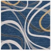 Safavieh Odyssey Blue / Gold Ivory ODY812 6 ft. 7 in. X 6 ft. 7 in. Square Rug