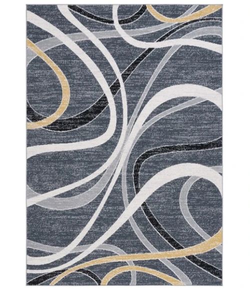 Safavieh Odyssey Black / Grey Gold ODY812 9 ft. X 12 ft. Rectangle Rug
