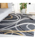 Safavieh Odyssey Black / Grey Gold ODY812 9 ft. X 12 ft. Rectangle Rug