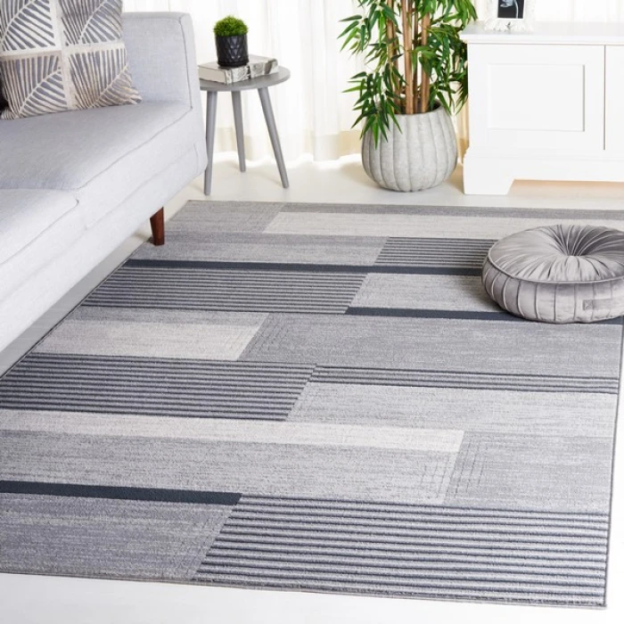 Safavieh Odyssey Grey / Black Ivory ODY816 9 ft. X 12 ft. Rectangle Rug