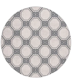 Safavieh Odyssey Ivory / Grey ODY818 6 ft. 7 in. X 6 ft. 7 in. Round Rug
