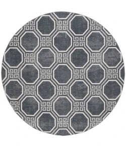 Safavieh Odyssey Black / Grey ODY818 6 ft. 7 in. X 6 ft. 7 in. Round Rug