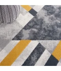 Safavieh Odyssey Grey / Gold Black ODY820 6 ft. 7 in. X 6 ft. 7 in. Square Rug