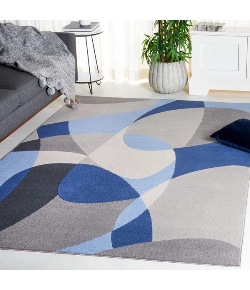 Safavieh Odyssey Grey / Blue Navy ODY824 4 ft. X 6 ft. Rectangle Rug
