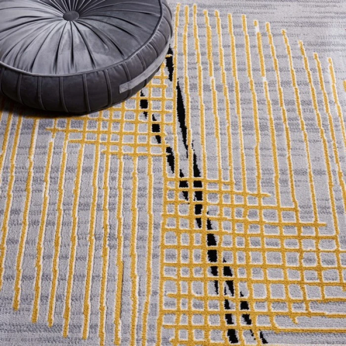 Safavieh Odyssey Grey / Gold ODY830 6 ft. 7 in. X 6 ft. 7 in. Square Rug