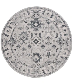 Safavieh Odyssey Grey / Black ODY850 6 ft. 7 in. X 6 ft. 7 in. Round Rug
