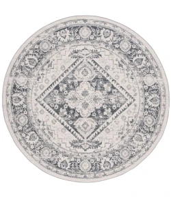 Safavieh Odyssey Ivory / Grey ODY854 6 ft. 7 in. X 6 ft. 7 in. Round Rug