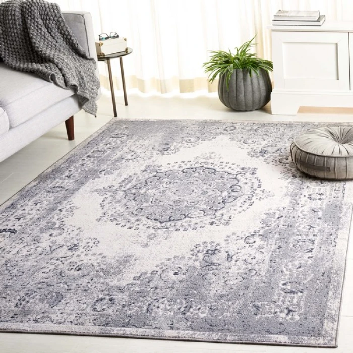 Safavieh Odyssey Grey / Ivory ODY856 5 ft. 3 in. X 7 ft. 6 in. Rectangle Rug