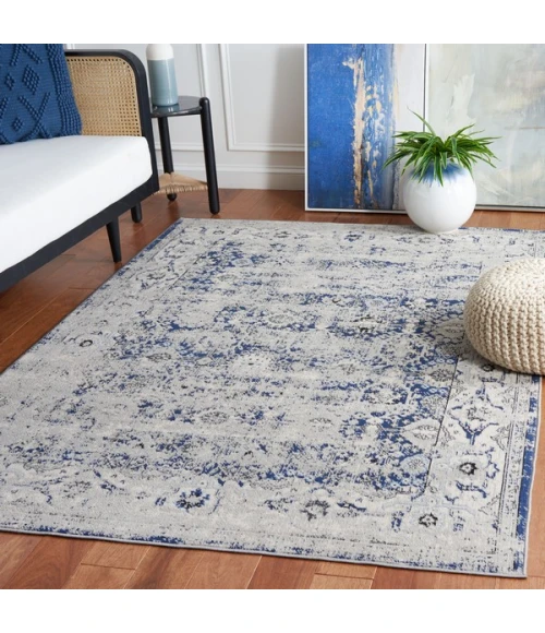 Safavieh Odyssey Grey / Navy ODY862 8 ft. X 10 ft. Rectangle Rug