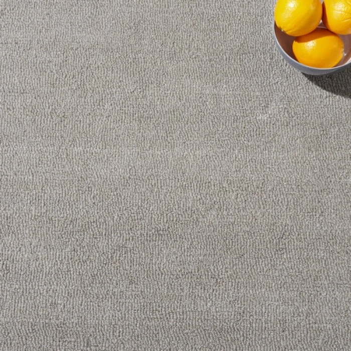 Safavieh Outdoor Micro-Loop Grey OMP101 6 ft. X 6 ft. Round Rug