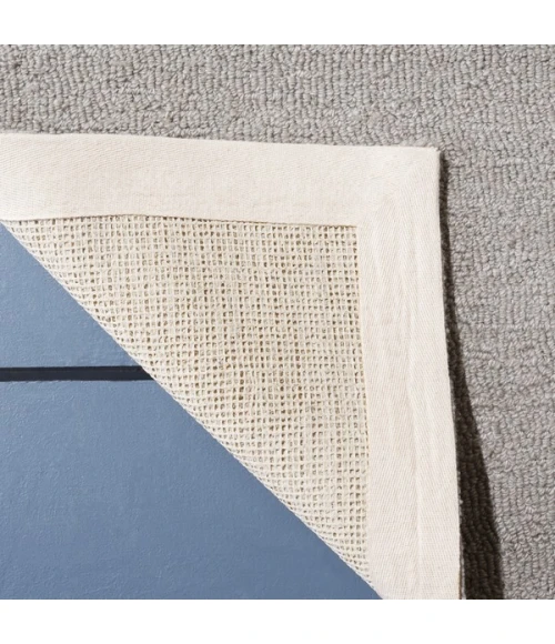 Safavieh Outdoor Micro-Loop Grey OMP101 6 ft. X 6 ft. Round Rug