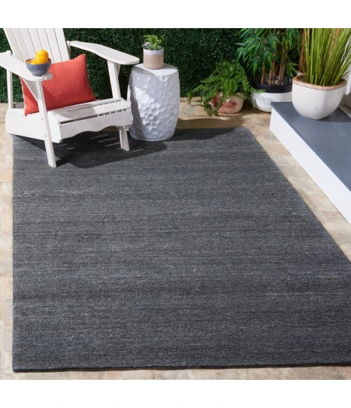 Safavieh Outdoor Micro-Loop Dark Grey OMP101 5 ft. X 8 ft. Rectangle Rug