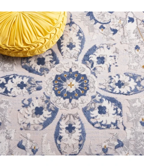 Safavieh Palma Light Grey / Blue PAM314 5 ft. 5 in. X 7 ft. 7 in. Rectangle Rug