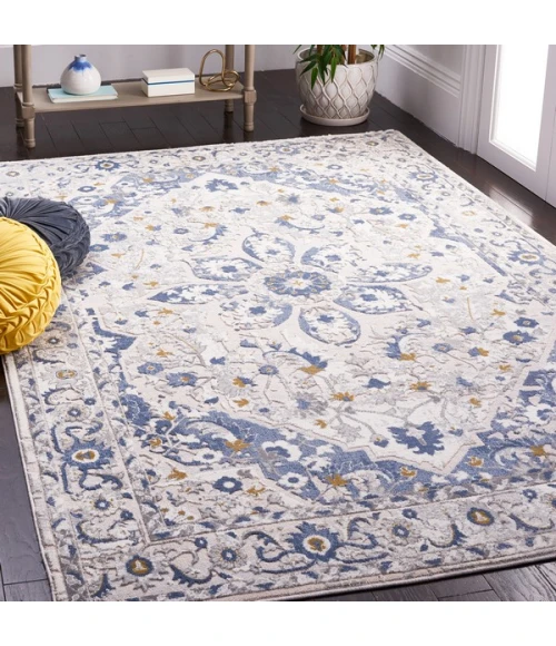 Safavieh Palma Light Grey / Blue PAM314 5 ft. 5 in. X 7 ft. 7 in. Rectangle Rug