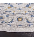 Safavieh Palma Light Grey / Blue PAM314 6 ft. 7 in. X 6 ft. 7 in. Round Rug