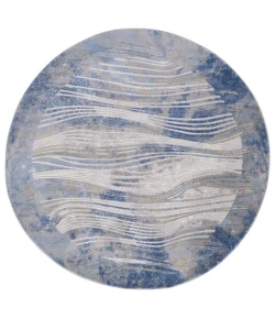 Safavieh Palma Beige / Blue PAM316 6 ft. 7 in. X 6 ft. 7 in. Round Rug