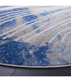 Safavieh Palma Beige / Blue PAM316 6 ft. 7 in. X 6 ft. 7 in. Round Rug