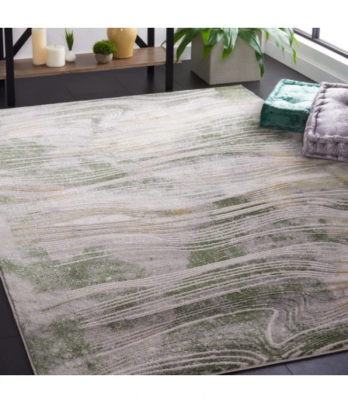 Safavieh Palma Beige / Green PAM316 6 ft. 7 in. X 6 ft. 7 in. Square Rug