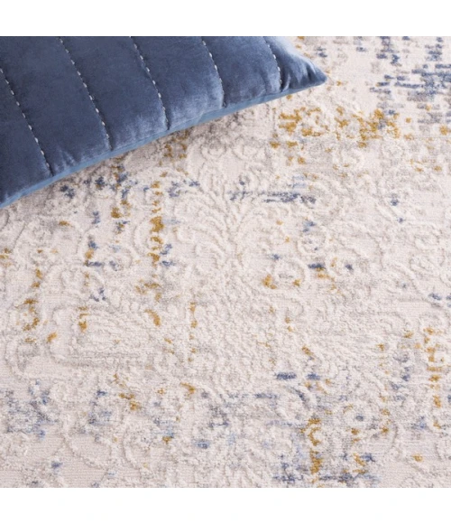 Safavieh Palma Beige / Blue PAM322 6 ft. 7 in. X 6 ft. 7 in. Round Rug