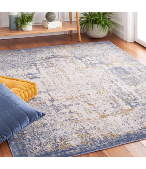 Safavieh Palma Beige / Blue PAM322 6 ft. 7 in. X 9 ft. 2 in. Rectangle Rug