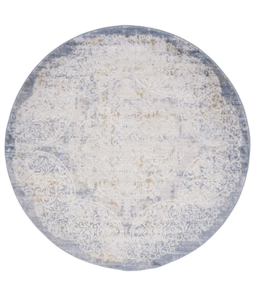 Safavieh Palma Beige / Blue PAM322 6 ft. 7 in. X 6 ft. 7 in. Round Rug
