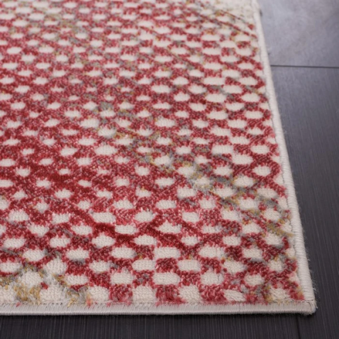 Safavieh Palma Light Grey / Red PAM324 6 ft. 7 in. X 6 ft. 7 in. Square Rug