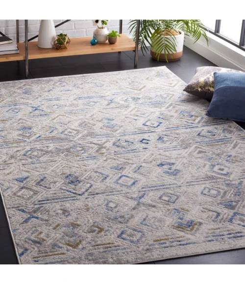 Safavieh Palma Beige / Light Blue PAM332 6 ft. 7 in. X 6 ft. 7 in. Square Rug