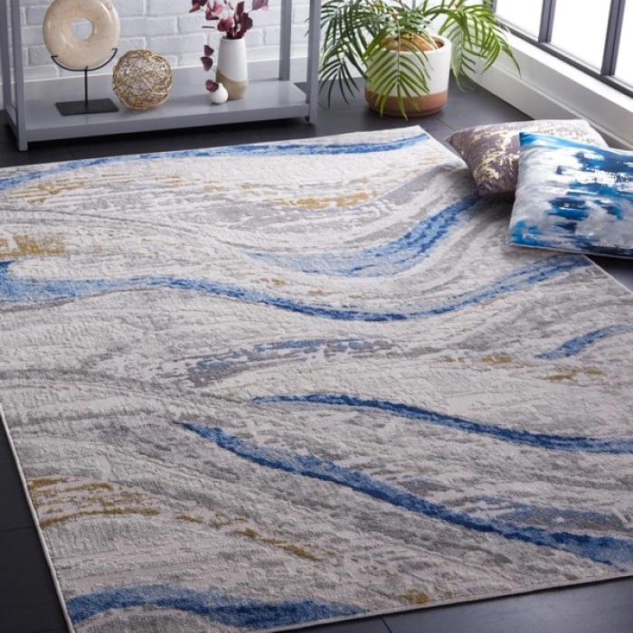 Safavieh Palma Beige / Light Blue PAM334 9 ft. X 12 ft. Rectangle Rug