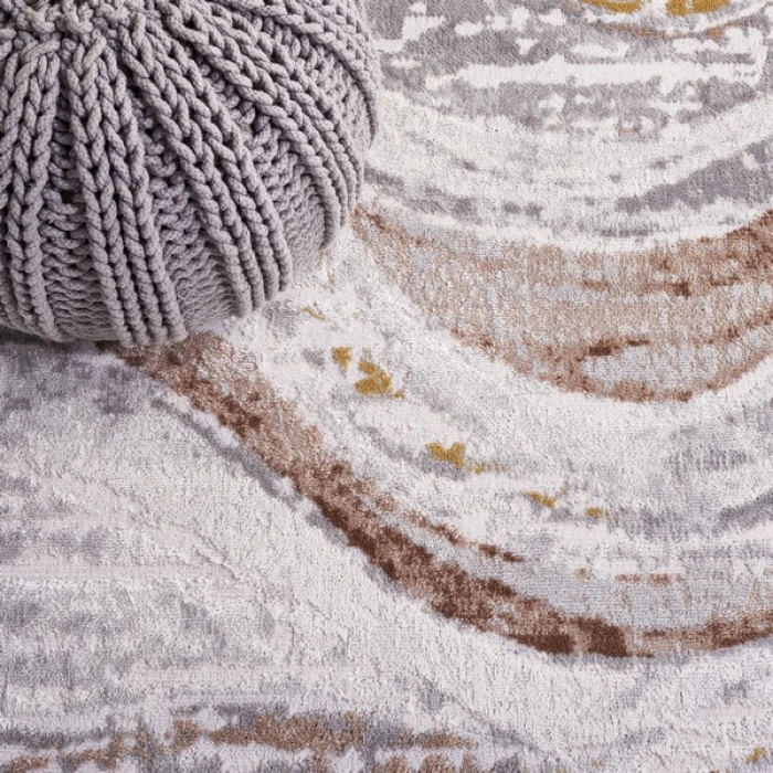Safavieh Palma Beige / Brown PAM334 6 ft. 7 in. X 6 ft. 7 in. Round Rug
