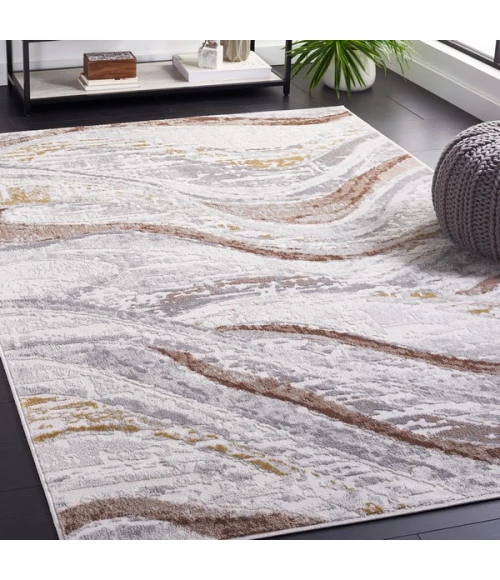 Safavieh Palma Beige / Brown PAM334 5 ft. 5 in. X 7 ft. 7 in. Rectangle Rug