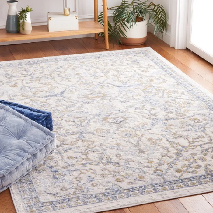 Safavieh Palma Beige / Light Blue PAM336 5 ft. 5 in. X 7 ft. 7 in. Rectangle Rug